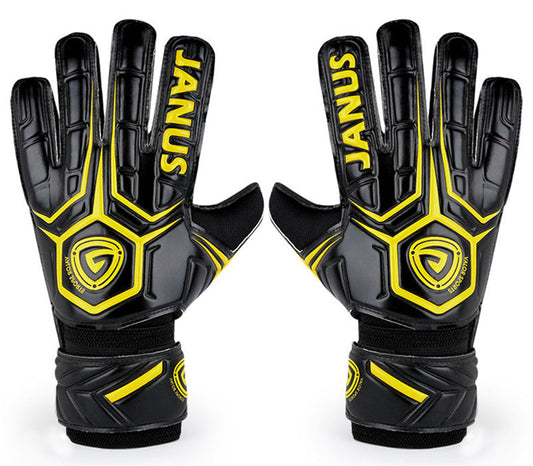 Goalkeeper Gloves with Finger Support, Anti-Slip Palm and Soft PU Hand Back, for Men & Women, Youth & Adult