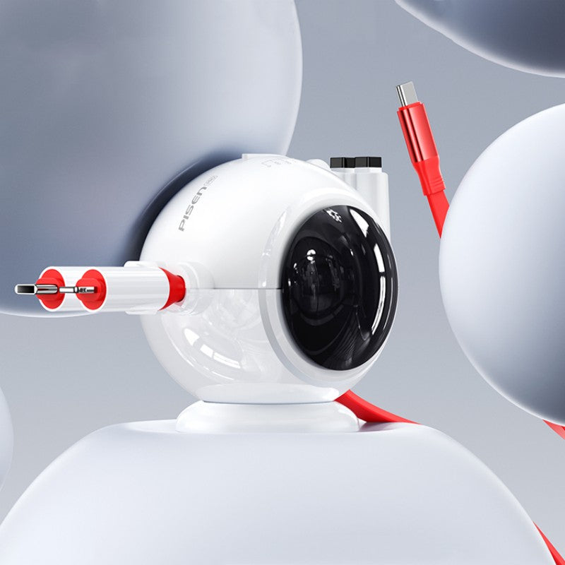 2-in-1 Retractable Super Fast Charging Data Cable