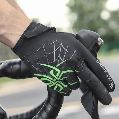 Spring And Autumn Shockproof, Breathable, Windproof, Sensitive Touchscreen Full-Finger Gloves
