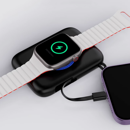 Portable Smartphone Watch 2-In-1 With Built-In Data Cable And Power Bank