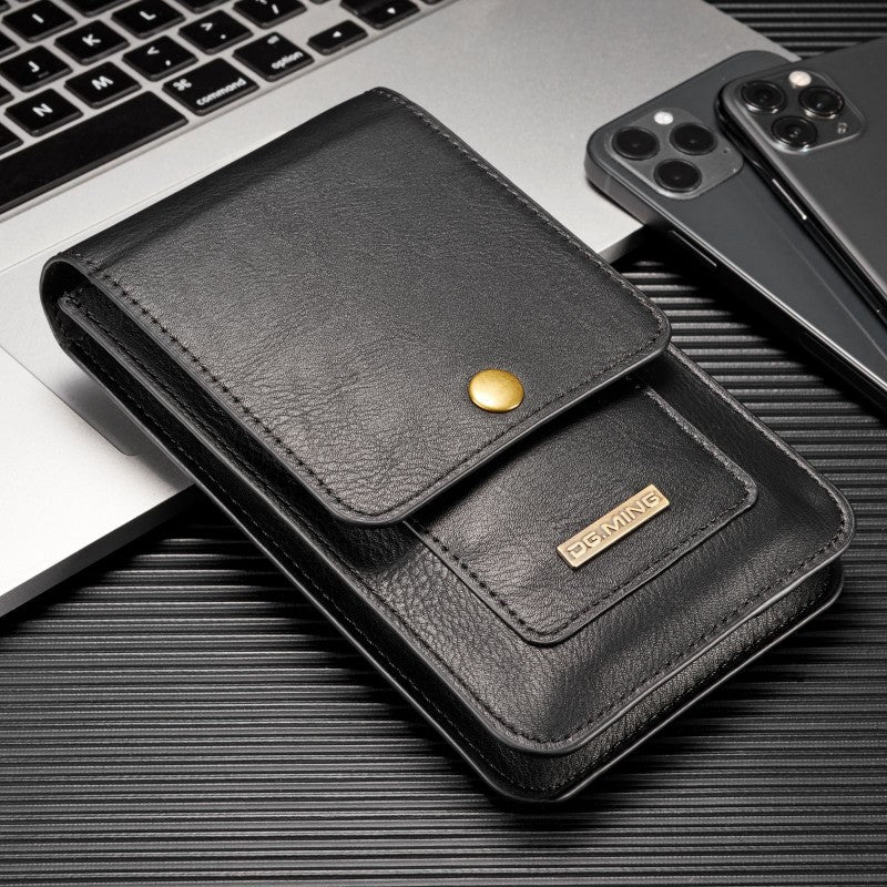 Dual-Layer Men's Phone And Card Wallet Integrated Waist Pack