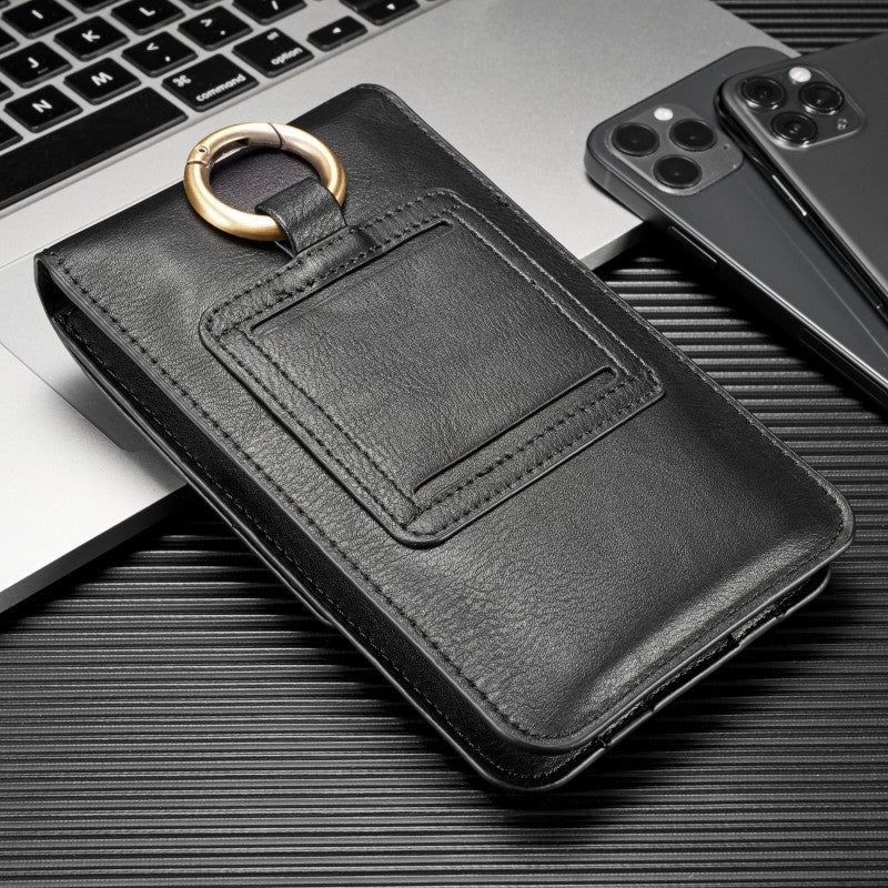 Dual-Layer Men's Phone And Card Wallet Integrated Waist Pack