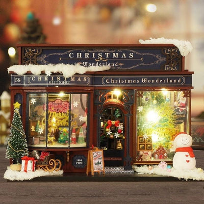 Christmas Gift Shop DIY Miniature House Kit