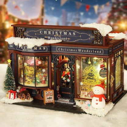 Christmas Gift Shop DIY Miniature House Kit
