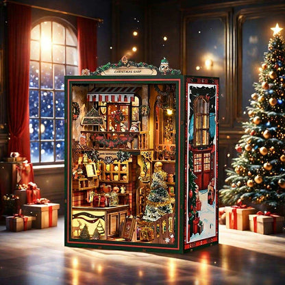 Christmas Shop DIY Wooden Book Nook Kit