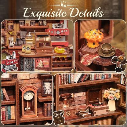 Corner Coffee Shop DIY Miniature House Kit
