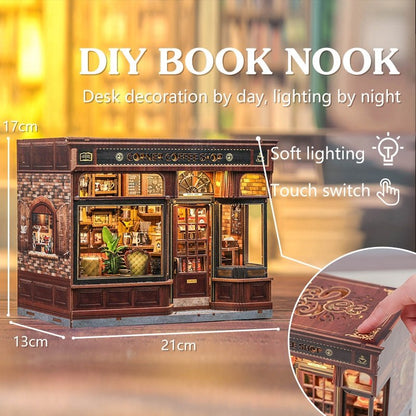 Corner Coffee Shop DIY Miniature House Kit