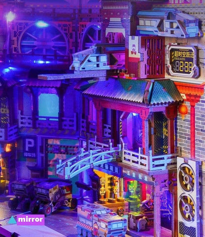 Cyberpunk City DIY Book Nook Kit