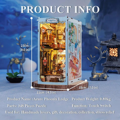 Azure Phoenix Lodge DIY Book Nook Kit
