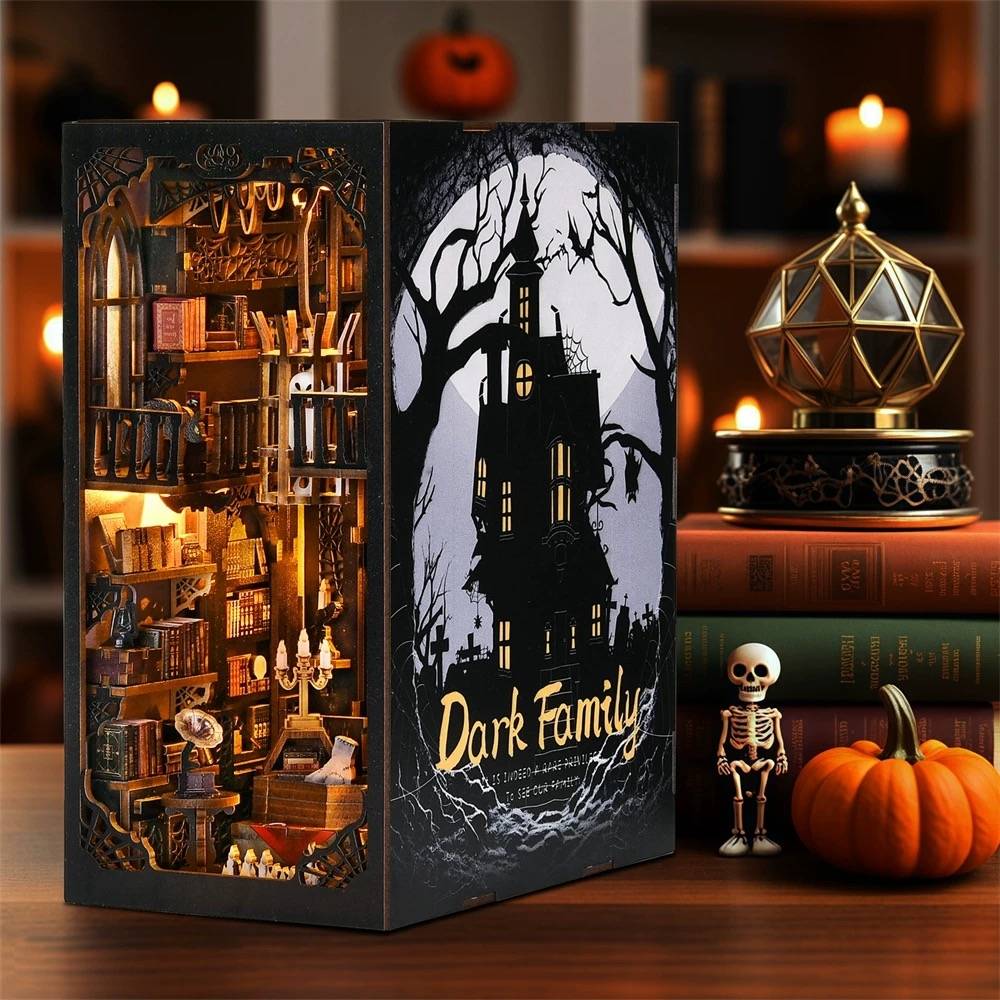 Dark Family DIY Book Nook Kit | Haunted House