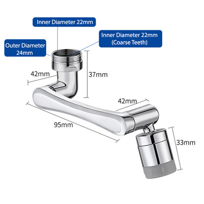 Rotatable Faucet Extension Nozzle – Splash-Proof Universal