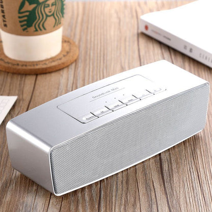 8W Wireless Bluetooth Speaker with Dual Speakers Deep Bass USB Rechargeable Music Player