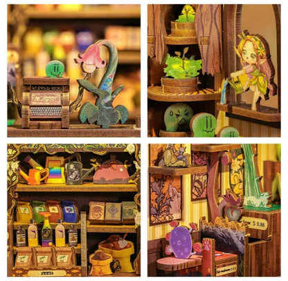 Fantasy Plant Shop DIY Book Nook Kit | Mini Magic Shop