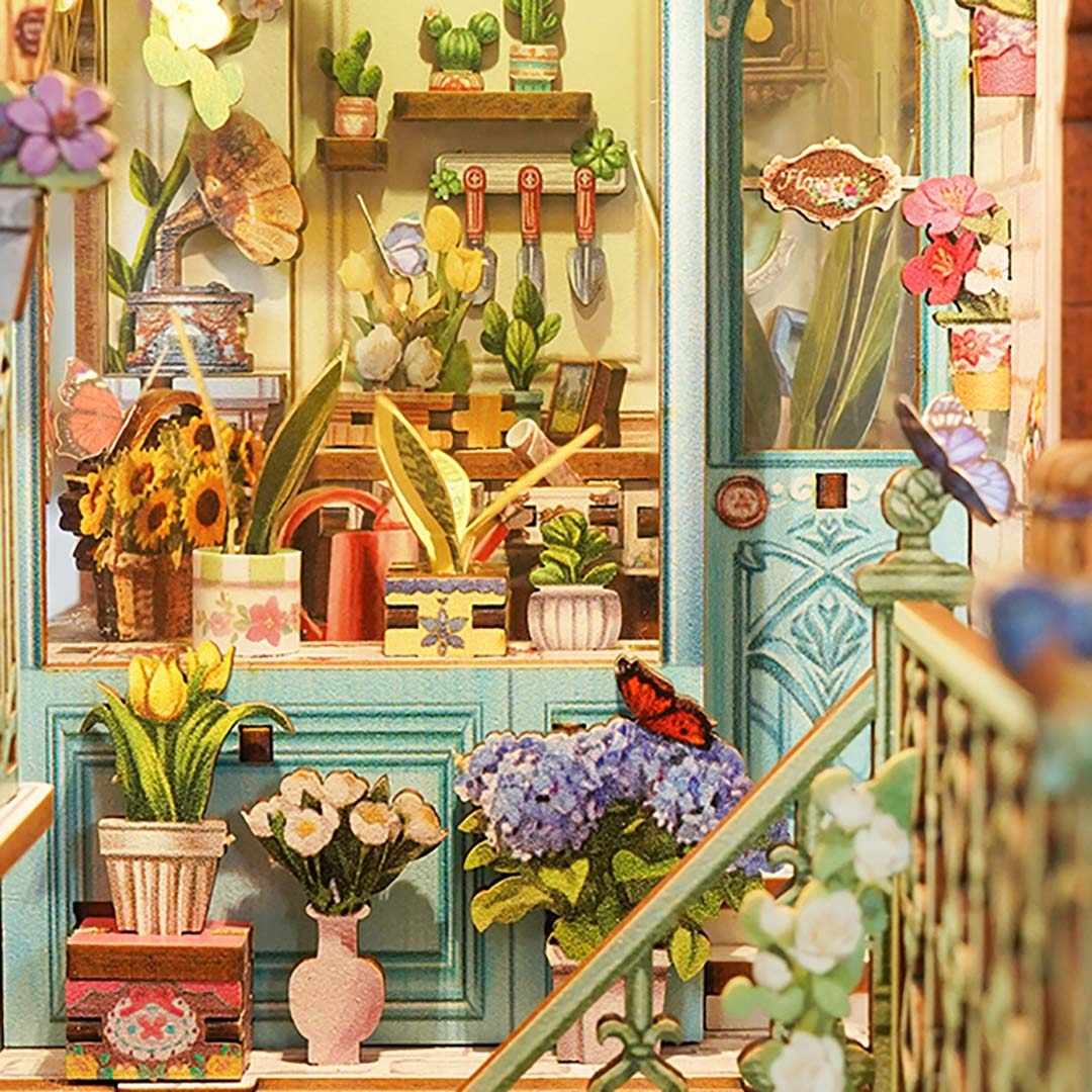 Flower Shop DIY Book Nook Shelf Insert