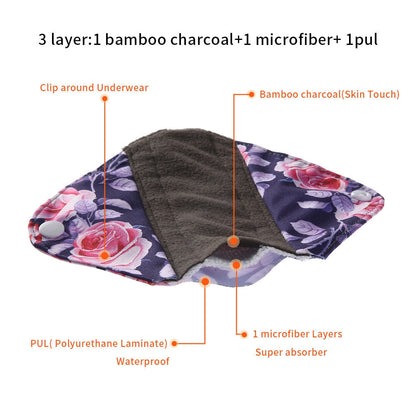 10Pcs Reusable Pads - Organic Period Reusable Pads