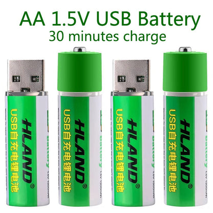 2pcs USB rechargeable battery