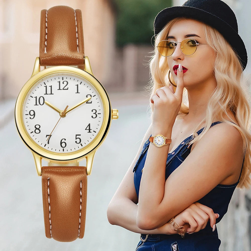 Women Casual Leather Watches - Simple Fashion Classic Style