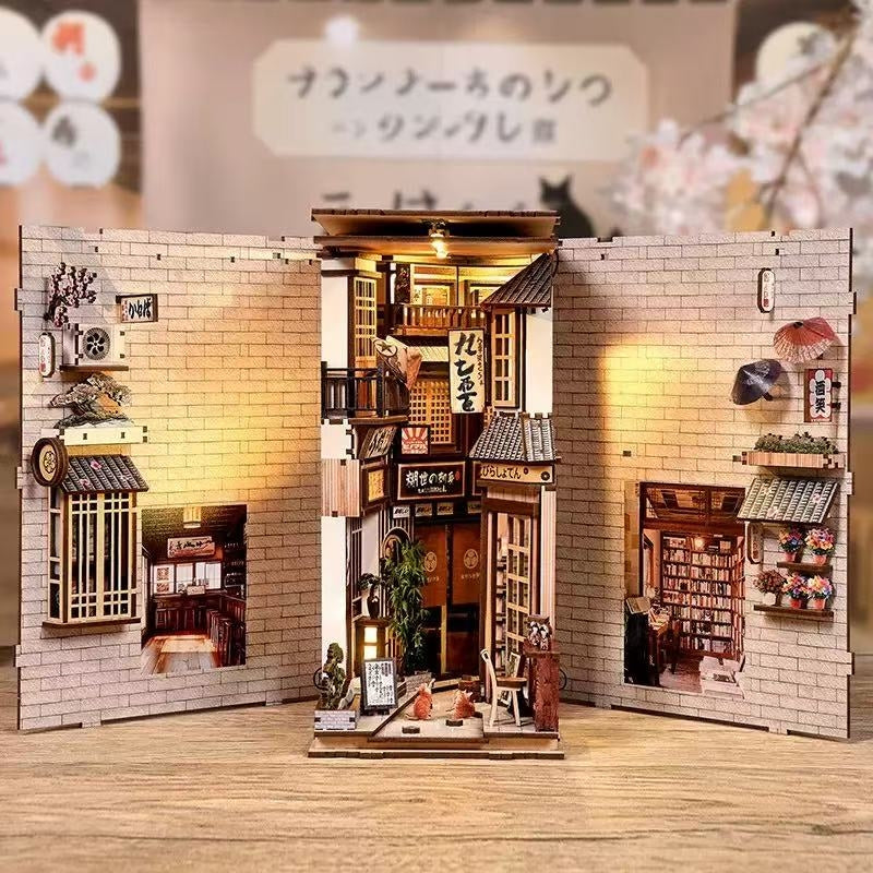 Japanese Alley Cat DIY Book Nook Kit