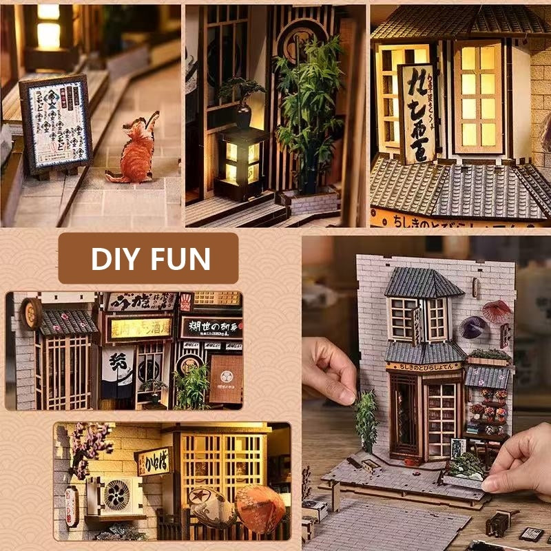 Japanese Alley Cat DIY Book Nook Kit