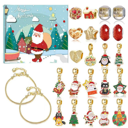 Lucky Santa Advent Calendar DIY Bracelet Set | 24 Days Christmas Countdown