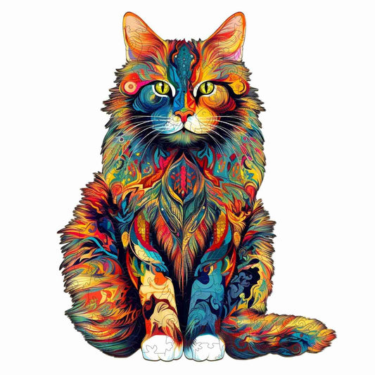 Maine Cat Wooden Jigsaw Puzzle