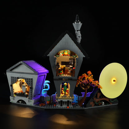 LEGO Nightmare Before Christmas LED Lamp – Decorative Light Kit with Battery Box for LEGO 21351 Jack Skellington Set