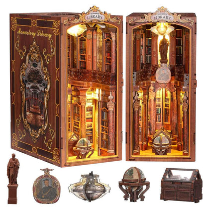 Monastery Library DIY Wooden Book Nook Kit