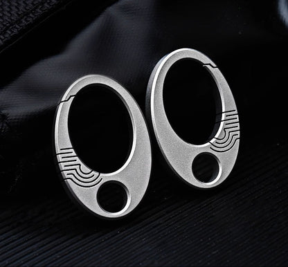 Exquisite Mini Pure Titanium Keychain: EDC Press-Lock Charm Tool