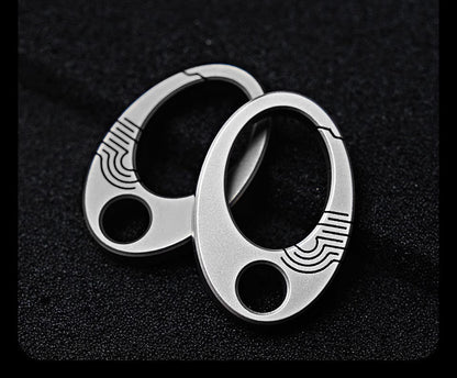 Exquisite Mini Pure Titanium Keychain: EDC Press-Lock Charm Tool
