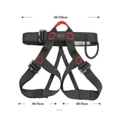 Rock Climbing Abseiling Safety Harness With PVC Buttock Pocket