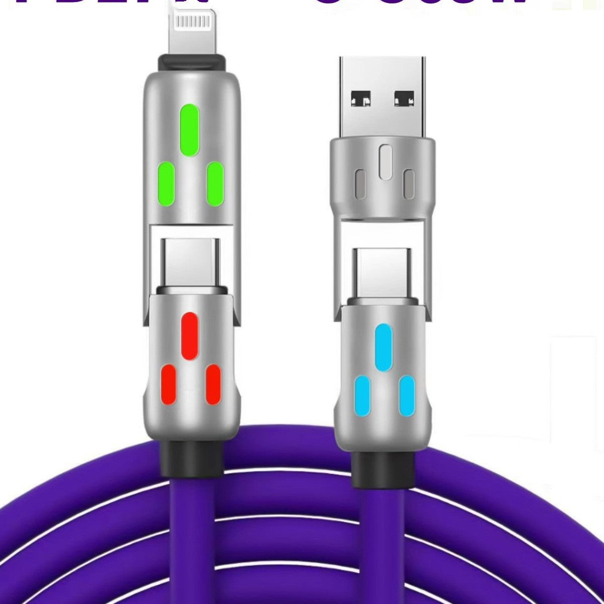 4-in-1 Fast Charging Multifunctional Cable – 240W High-Speed Line