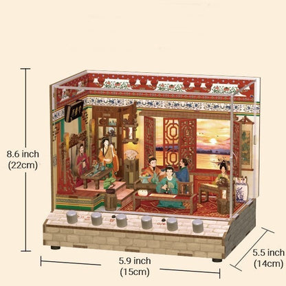 Pavilion of Prince Teng DIY Miniature House Kit | White Sounds