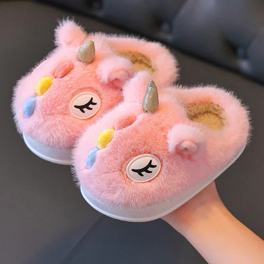 Plush Unicorn Slippers