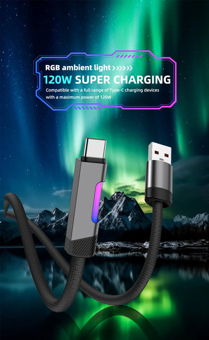 Fast Charging Cable With LED Breathing Light