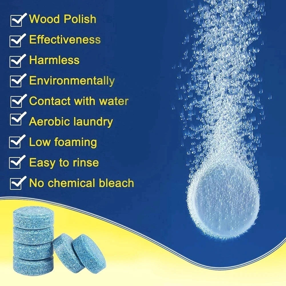 Easy Glass Cleaner Tablets Rinse Low Foam Eco Friendly Car Windshield Washer