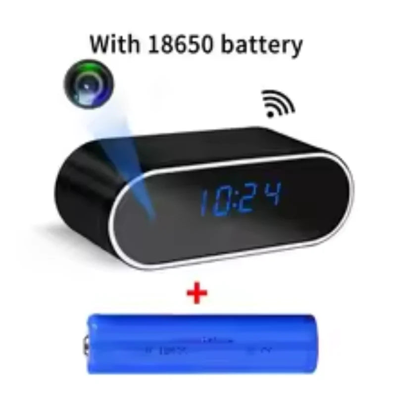  Bedside Clock Video Camera with Night Vision and WIFI Control Full HD 