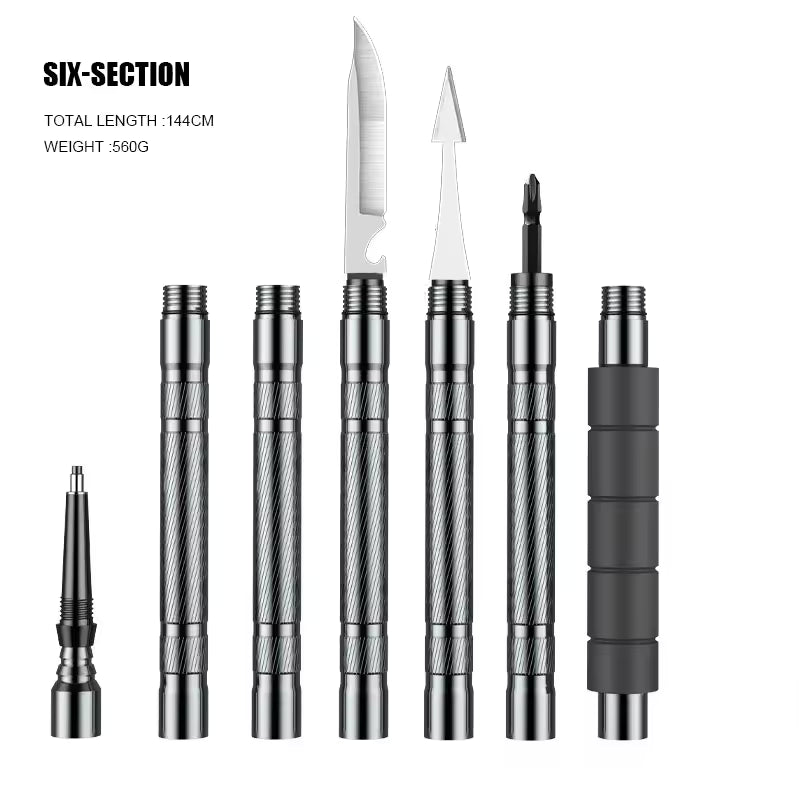 Portable Retractable Self-defense Stick, with One-touch Operation, Automatic Spring, Window Breaker and Silicone Grip