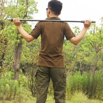 Portable Retractable Self-defense Stick, with One-touch Operation, Automatic Spring, Window Breaker and Silicone Grip