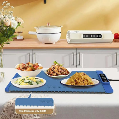 Electric Food Warming Tray - Foldable Heating Tray with Temp Control