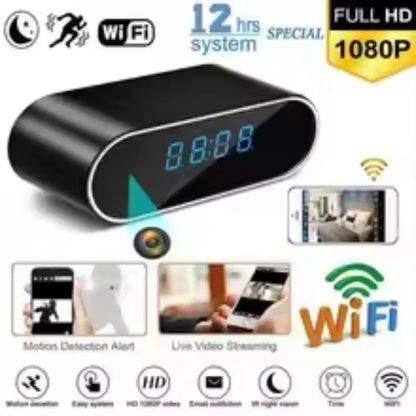  Bedside Clock Video Camera with Night Vision and WIFI Control Full HD 