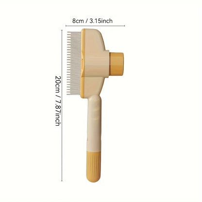 Pet Grooming Comb - Knot Remover & Self-Cleaning Brush for Cats & Dogs
