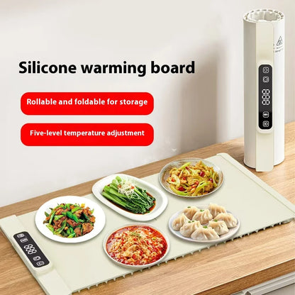 Electric Food Warming Tray - Foldable Heating Tray with Temp Control