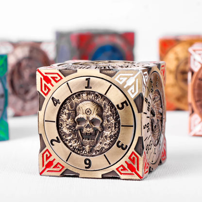Fantasy Gyro Dice – Premium Metal Six-Sided Fidget Spinner Dice for DnD & Table Games