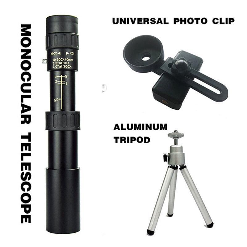 10-300X Zoom Telescope For Cell Phone