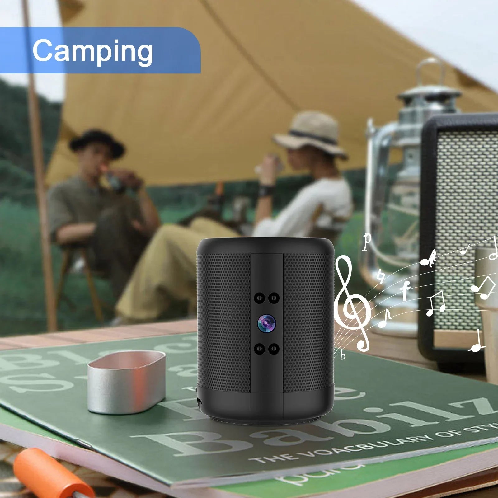 1080P Wireless Mini IP Camera Two Way Night Vision Audio Bluetooth Speaker