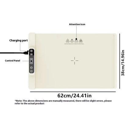 Electric Food Warming Tray - Foldable Heating Tray with Temp Control
