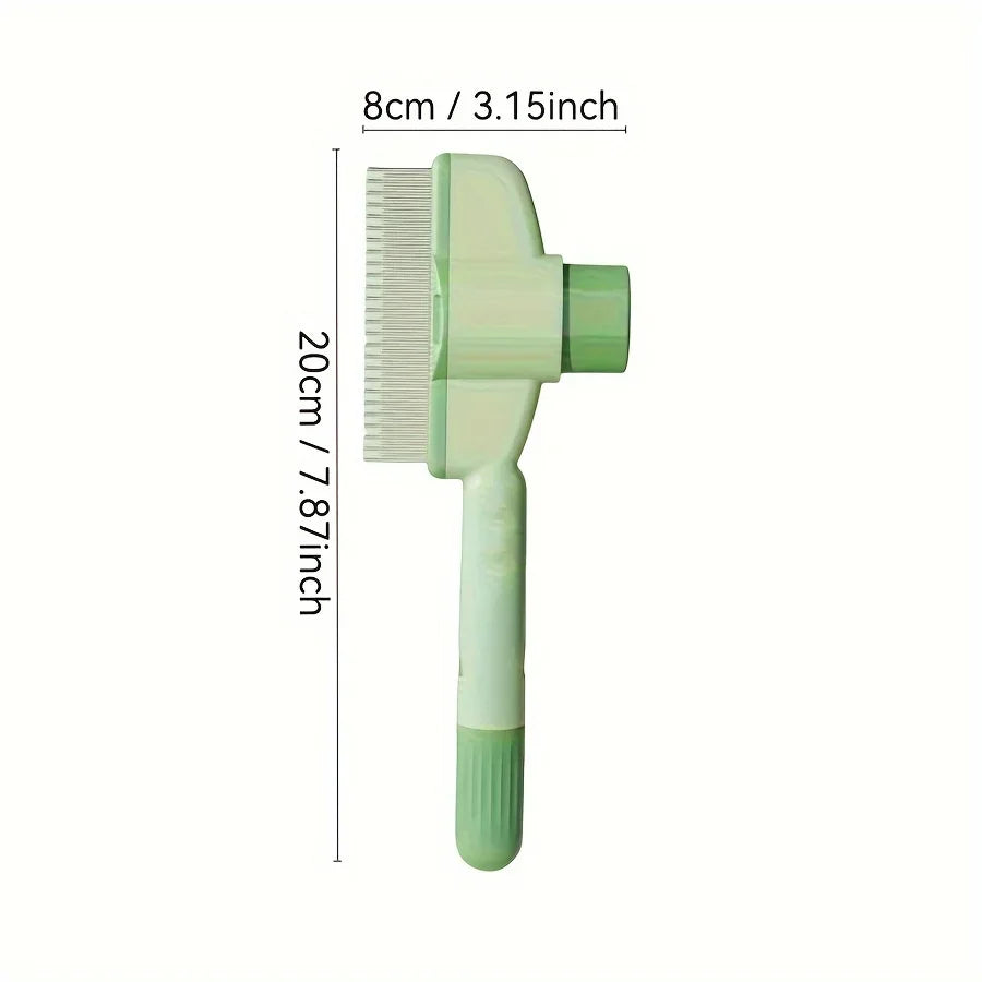 Pet Grooming Comb - Knot Remover & Self-Cleaning Brush for Cats & Dogs