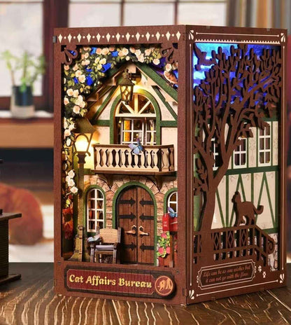 The Cat Bureau DIY Book Nook Kit | Double-sided Miniatures