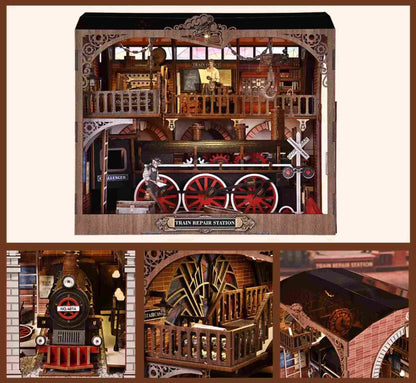Train Repair Station DIY Book Nook Kit