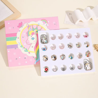 Unicorn Advent Calendar Christmas Countdown Bracelet Set